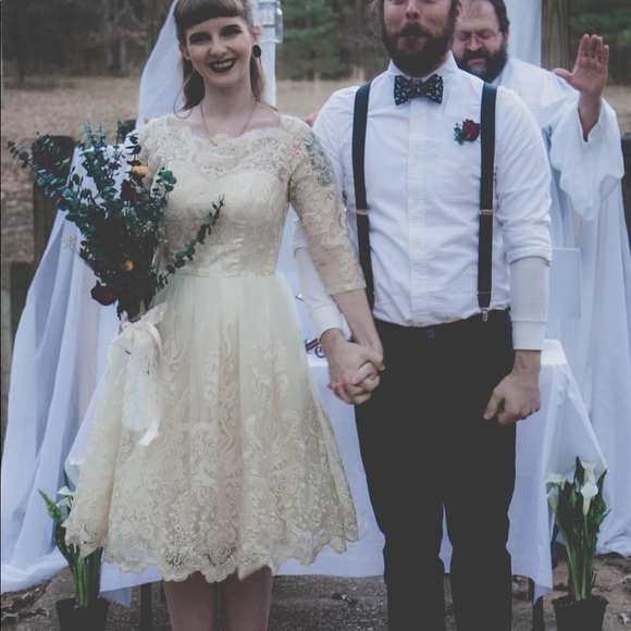 ModCloth Guilded Grace Lace Dress - Picture 2 of 3